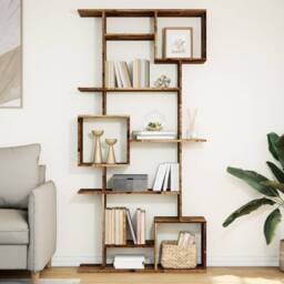 Berkfield Home Classic Book Cabinet Old Wood 92x29x188 cm Engineered Wood in Brown - Size: 92 x 29 x 188 cm - thumbnail 2