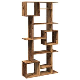Berkfield Home Classic Book Cabinet Old Wood 92x29x188 cm Engineered Wood in Brown - Size: 92 x 29 x 188 cm - thumbnail 7
