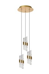 Lucide 'KLIGANDE' Dimmable Adjustable Height Indoor Stylish LED Pendant Light in Yellow - thumbnail 2