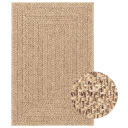 Berkfield Home Rug ZIZUR Beige 140x200 cm Jute Look Indoor & Outdoor - Size: Medium - thumbnail 2