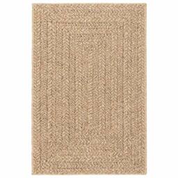 Berkfield Home Rug ZIZUR Beige 140x200 cm Jute Look Indoor & Outdoor - Size: Medium - thumbnail 3