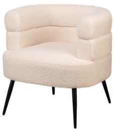 Nordlys Scandinavian Design Metal Leg Lounge Chair in White - thumbnail 1