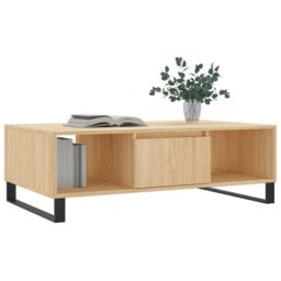Berkfield Home Coffee Table Sonoma Oak 104x60x35 cm Engineered Wood in Brown - Size: 104 x 60 x 35 cm - thumbnail 3