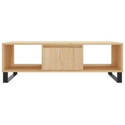 Berkfield Home Coffee Table Sonoma Oak 104x60x35 cm Engineered Wood in Brown - Size: 104 x 60 x 35 cm - thumbnail 5