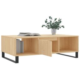 Berkfield Home Coffee Table Sonoma Oak 104x60x35 cm Engineered Wood in Brown - Size: 104 x 60 x 35 cm - thumbnail 4