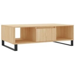 Berkfield Home Coffee Table Sonoma Oak 104x60x35 cm Engineered Wood in Brown - Size: 104 x 60 x 35 cm - thumbnail 2