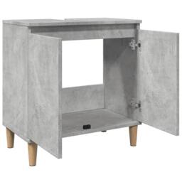 Berkfield Home Sink Cabinet Concrete Grey 58x33x60 cm Engineered Wood - Size: 58 x 33 x 60 cm - thumbnail 5