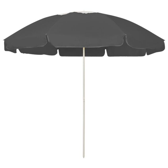 Berkfield Home Beach Umbrella Anthracite 240 cm in Black - image 1