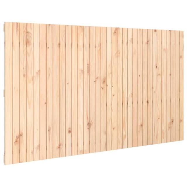 Berkfield Home Wall Headboard 204x3x110 cm Solid Wood Pine in Light Tan - Size: 204 x 3 x 110 cm - image 1