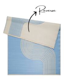 THE RUGS Reversible Weatherproof Outdoor Rug Wavy Lines Urban 1010 in Blue - Size: 150 cm x 220 cm - thumbnail 3
