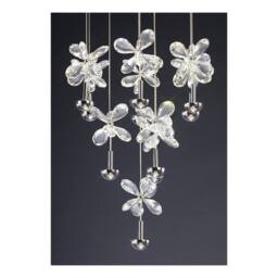 Netlighting Aviva Ceiling Cluster Pendant Round 10 Light 4000K LED Chrome Crystal in Grey - thumbnail 5