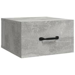 Berkfield Home Stunning Wall-mounted Bedside Cabinets 2 pcs Concrete Grey 35x35x20 cm - Size: 35 x 35 x 20 cm - thumbnail 5