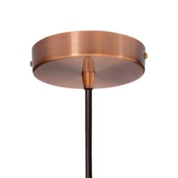SE Home Burgundy Red Worcester Pendant Light - Antique Copper - Black Round - thumbnail 4