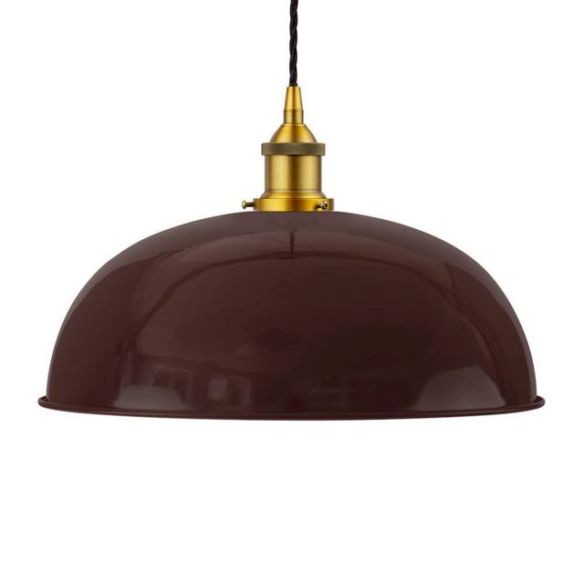 SE Home Burgundy Red Worcester Pendant Light - Antique Gold - Black Twisted - image 1