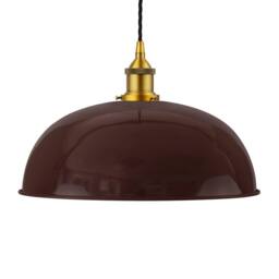 SE Home Burgundy Red Worcester Pendant Light - Antique Gold - Black Twisted