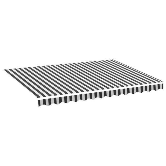 Berkfield Home Replacement Fabric for Awning Anthracite & White 3.5x2.5 m in Black - image 1