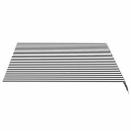 Berkfield Home Replacement Fabric for Awning Anthracite & White 3.5x2.5 m in Black - thumbnail 3