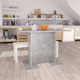 Berkfield Home Beautiful Dining Table Concrete Grey 110x60x75 cm Engineered Wood - Size: 110 x 60 x 75 cm - thumbnail 2