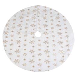 VFM e-Store Christmas Tree Skirt Decoration 110cm x 110cm Gold X 1 - Size: 110 cm x 110 cm - thumbnail 1