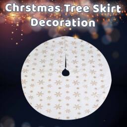 VFM e-Store Christmas Tree Skirt Decoration 110cm x 110cm Gold X 1 - Size: 110 cm x 110 cm - thumbnail 3