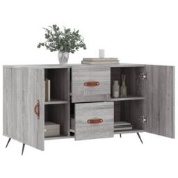 Berkfield Home Sideboard Grey Sonoma 100x36x60 cm Engineered Wood - Size: 100 x 36 x 60 cm - thumbnail 4