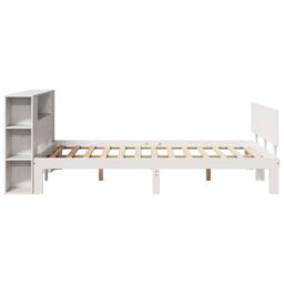 Berkfield Home Bookcase Bed without Mattress White 160x200cm Solid Wood Pine - Size: 160x200 cm - thumbnail 5