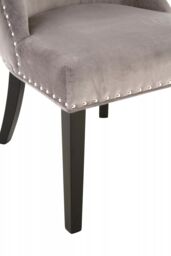 Orsina Elegant Natural Linen With Curly Back Dining Chair, Sturdy Dining Chair, Stylish Chair For Dining room in Beige - thumbnail 5