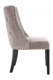 Orsina Elegant Natural Linen With Curly Back Dining Chair, Sturdy Dining Chair, Stylish Chair For Dining room in Beige - thumbnail 3