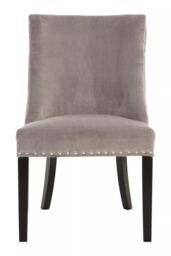 Orsina Elegant Natural Linen With Curly Back Dining Chair, Sturdy Dining Chair, Stylish Chair For Dining room in Beige