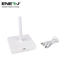 ENER-J 4W Table Lamp (Black Housing), 5V with 1800mAh Rechargeable Batteries, CCT & Dimming, 1.5M Cable, IP44 - Size: 25 cm diameter x 19 cm high - thumbnail 3