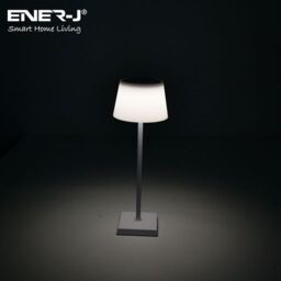 ENER-J 4W Table Lamp (Black Housing), 5V with 1800mAh Rechargeable Batteries, CCT & Dimming, 1.5M Cable, IP44 - Size: 25 cm diameter x 19 cm high - thumbnail 4