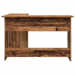Berkfield Home Corner Desk Old Wood 120x140x75 cm Engineered Wood in Brown - Size: 120 x 140 x 75 cm - thumbnail 5