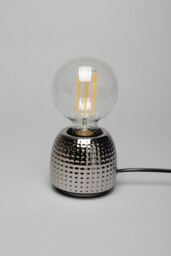 BHS Lighting Oak Table Lamp in Metallic Silver - thumbnail 2