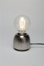 BHS Lighting Oak Table Lamp in Metallic Silver - thumbnail 1