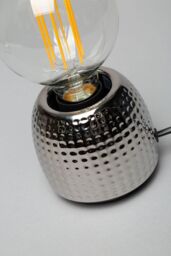 BHS Lighting Oak Table Lamp in Metallic Silver - thumbnail 3