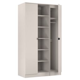 Ready Assembled 2 U Norway Tall 3 Door Robe with shelves (Ready Assembled) in Taupe - Size: Large - thumbnail 6