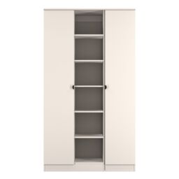 Ready Assembled 2 U Norway Tall 3 Door Robe with shelves (Ready Assembled) in Taupe - Size: Large - thumbnail 1