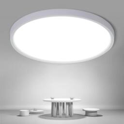 Goeco LED Ceiling Light, IP44, Bathroom Ceiling Light 6500K in White - Size: 16 inches