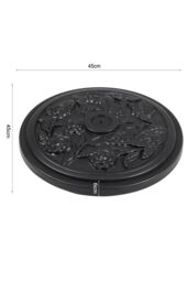 Living and Home 10KG Concrete Cantilever Parasol Base - 38/48mm Round Heavy Duty Weight Stand, Cast Iron Effect for Garden Umberlla in Black - thumbnail 6