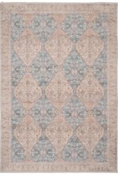 Kukoon Blue Beige Traditional Pattern Distressed Living Area Rug - Size: 120 cm x 170 cm