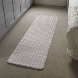 Benjamin Tate Design Pink Triangles Runner Rug in Natural - Size: 67 cm x 230 cm - thumbnail 4