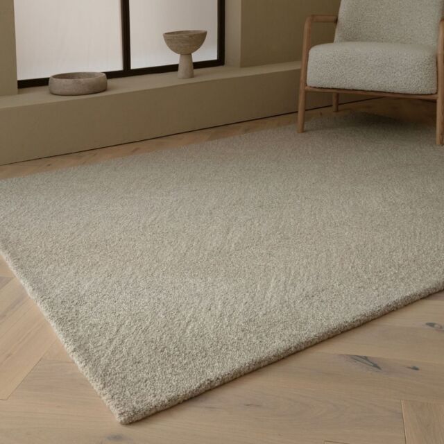 The Rug Shop UK Beige Handmade Modern Abstract Polyester Easy To Clean Rug - Size: 160 cm x 230 cm - image 1