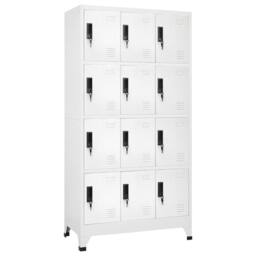 Berkfield Home Locker Cabinet White 90x45x180 cm Steel - Size: 90 x 45 x 180 cm