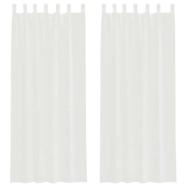 Berkfield Home Voile Curtains with Loops 2 pcs White 140x260 cm