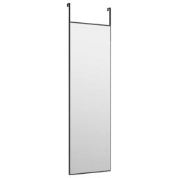 Berkfield Home Classic Door Mirror Black 30x100 cm Glass & Aluminium