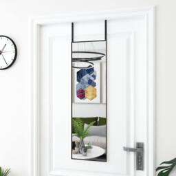 Berkfield Home Classic Door Mirror Black 30x100 cm Glass & Aluminium - thumbnail 2