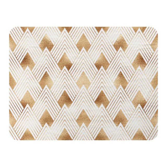 Benjamin Tate Design Golden Geometric Shapes Blanket in Natural - Size: 120 cm x 150 cm - image 1