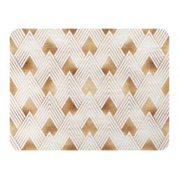 Benjamin Tate Design Golden Geometric Shapes Blanket in Natural - Size: 120 cm x 150 cm - thumbnail 1