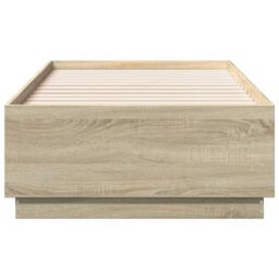 Berkfield Home Bed Frame without Mattress Sonoma Oak 75x190 cm Small Single in Brown - thumbnail 4