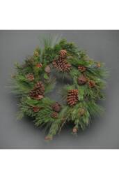 KDMD Pine Leaves Cone & Bell Wreath in Green - thumbnail 3